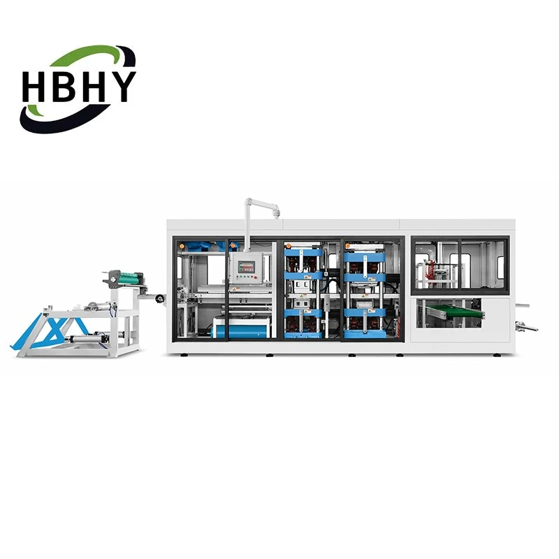 Three Station Plastic Thermoforming Machine